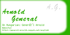 arnold general business card